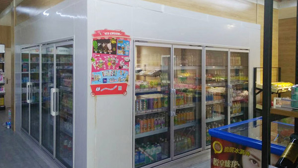 商超后补式展示柜冷库
